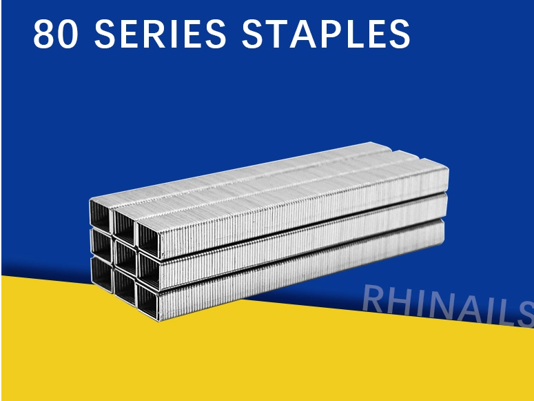 Rhinails Serie 80 Series Galvanized Steel Staples | Rango de tamaño completo (1/4 'a 3/5 ')