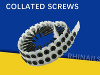 Rhinails Pro-Grade Torny Collation Collection | 1022a de acero | 25-50 mm para instalación de alta velocidad