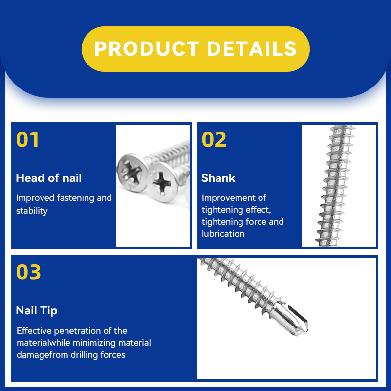 Rhinails Bugle Head Tornillos Autod-tocados Collection | 1022a 65# acero | 13-50 mm para paneles de yeso y enmarcados