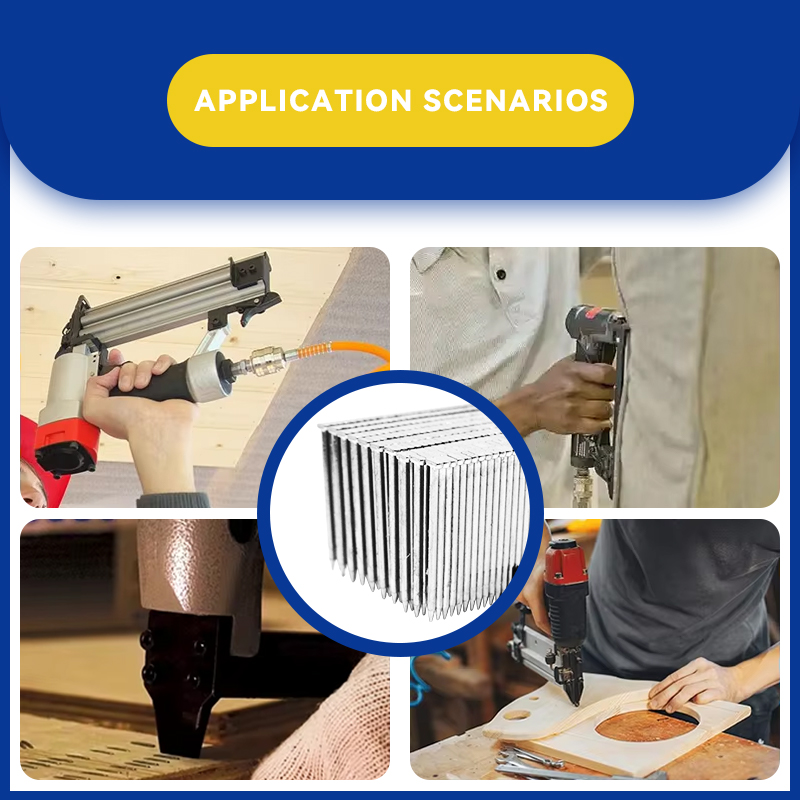 ST Series 55# Combo de uñas Brad de acero (18-64 mm para concreto/carpintería)