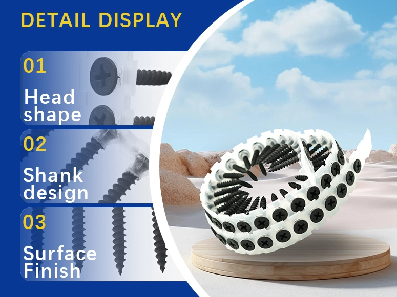 Rhinails Pro-Grade Torny Collation Collection | 1022a de acero | 25-50 mm para instalación de alta velocidad