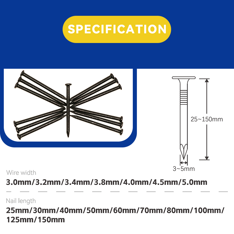 Rhinails Collection de clavos de hormigón: sujetadores de mampostería de acero endurecido para ladrillo y concreto