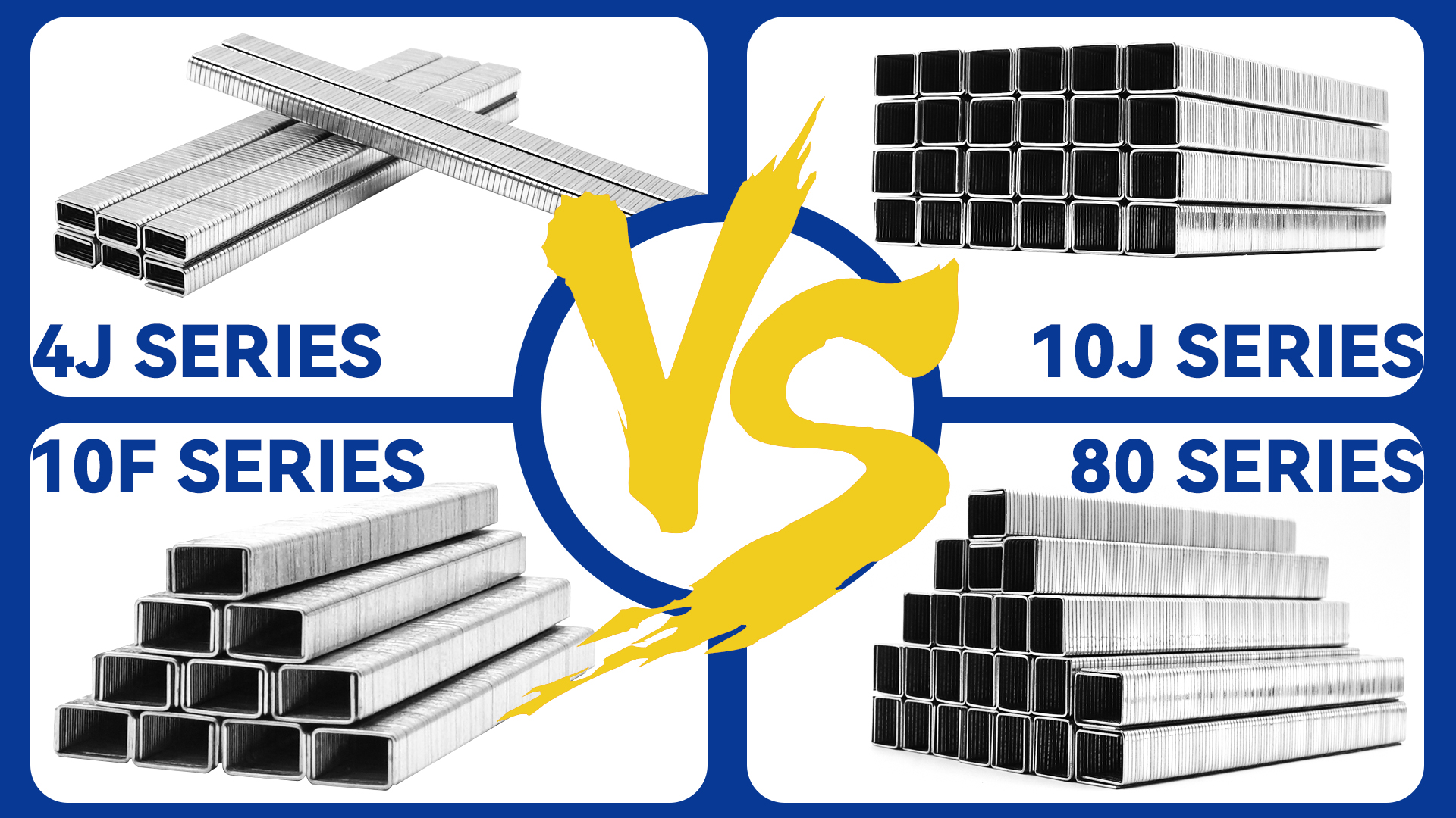 Serie GB U-Nail 10J 4J 10F 80 Diagrama de comparaci&oacute;n Rhinails Fastener S