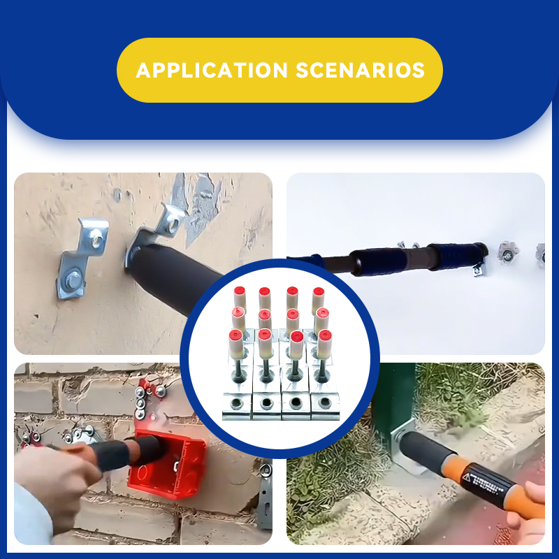 Clavos para techo integrados Rhinails - 32 mm con orificios roscados M6/M8/M10