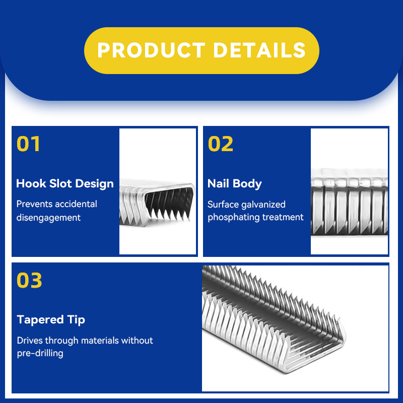Grapas de anilla en D Rhinails de 22 mm y 30 mm - Grapas para cercas de alambre galvanizado de alta resistencia